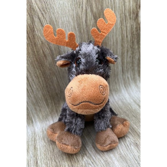 Winkeez plush Moose Bean Bag Stuffed animal 2015 Paw Print Designs 6.5" inches - Picture 1 of 6